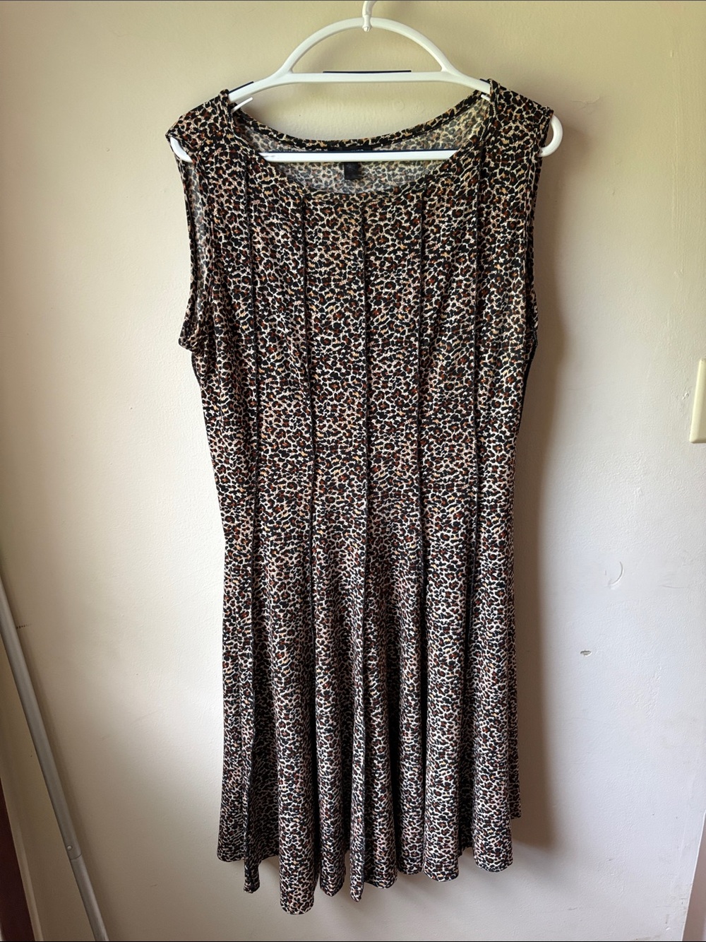 Forever 21 Brown and Black Leopard Midi Dress